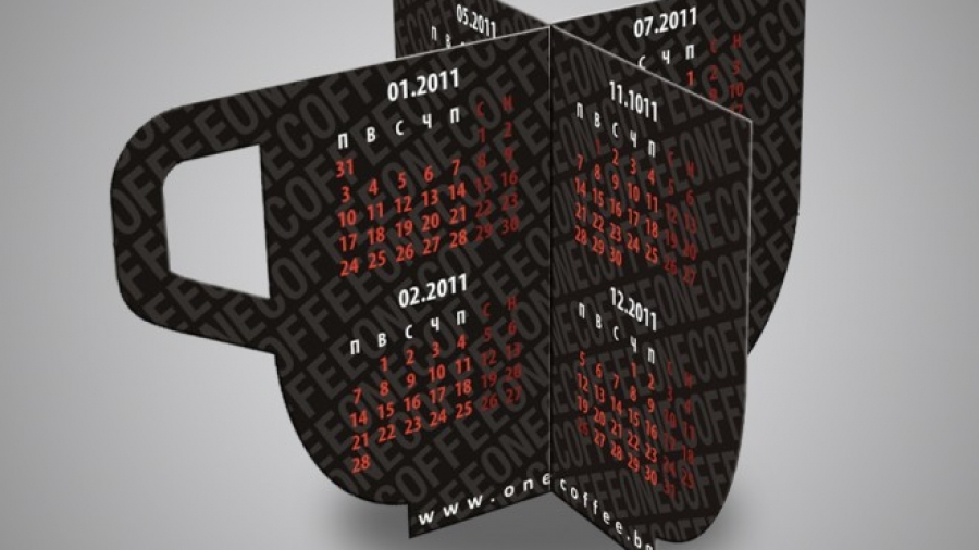 One coffee - cup calendar