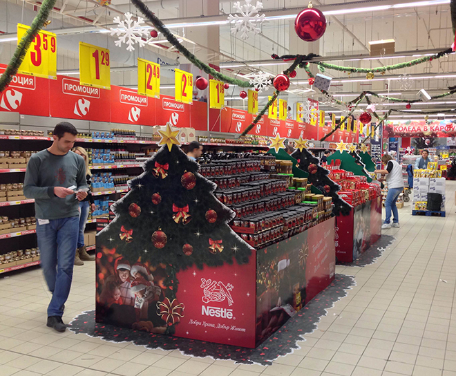 Christmas Nestle stands